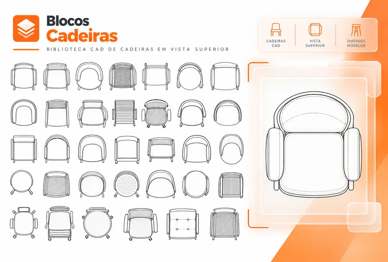 Blocos de Cadeiras disponíveis na biblioteca do plugin